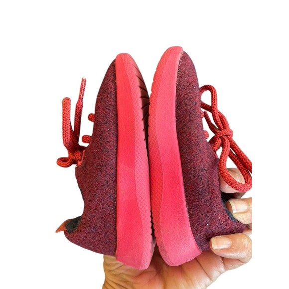 Allbirds Smallbirds Wool Runners Sneakers Natural Red Wine Color Toddler Size T5 - Picture 7 of 9